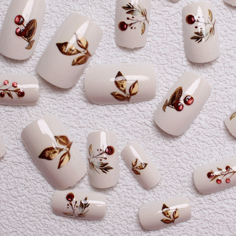Elegant Holiday-Themed Press-On Nails Kalsten