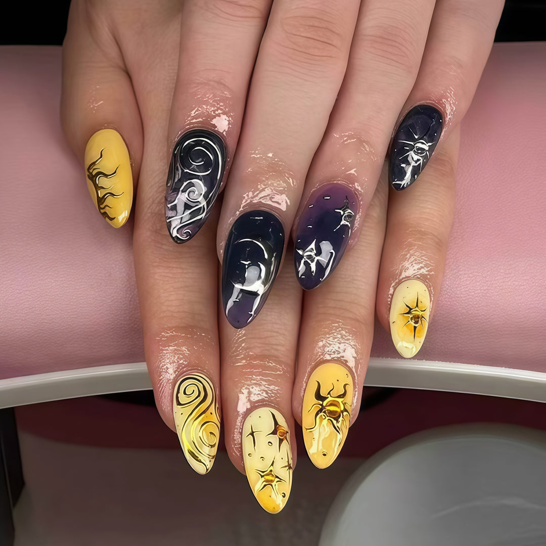 Artistic Abstract Nail Art Extensions Kalsten
