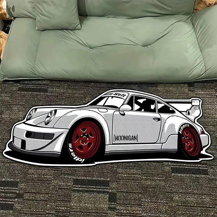 Sports Car-Themed Area Rug