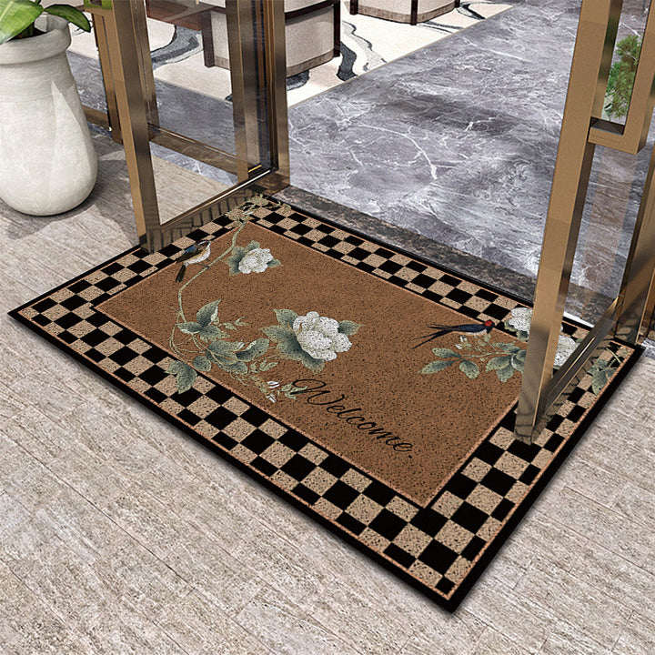 Elegant Floral Decorative Area Mat