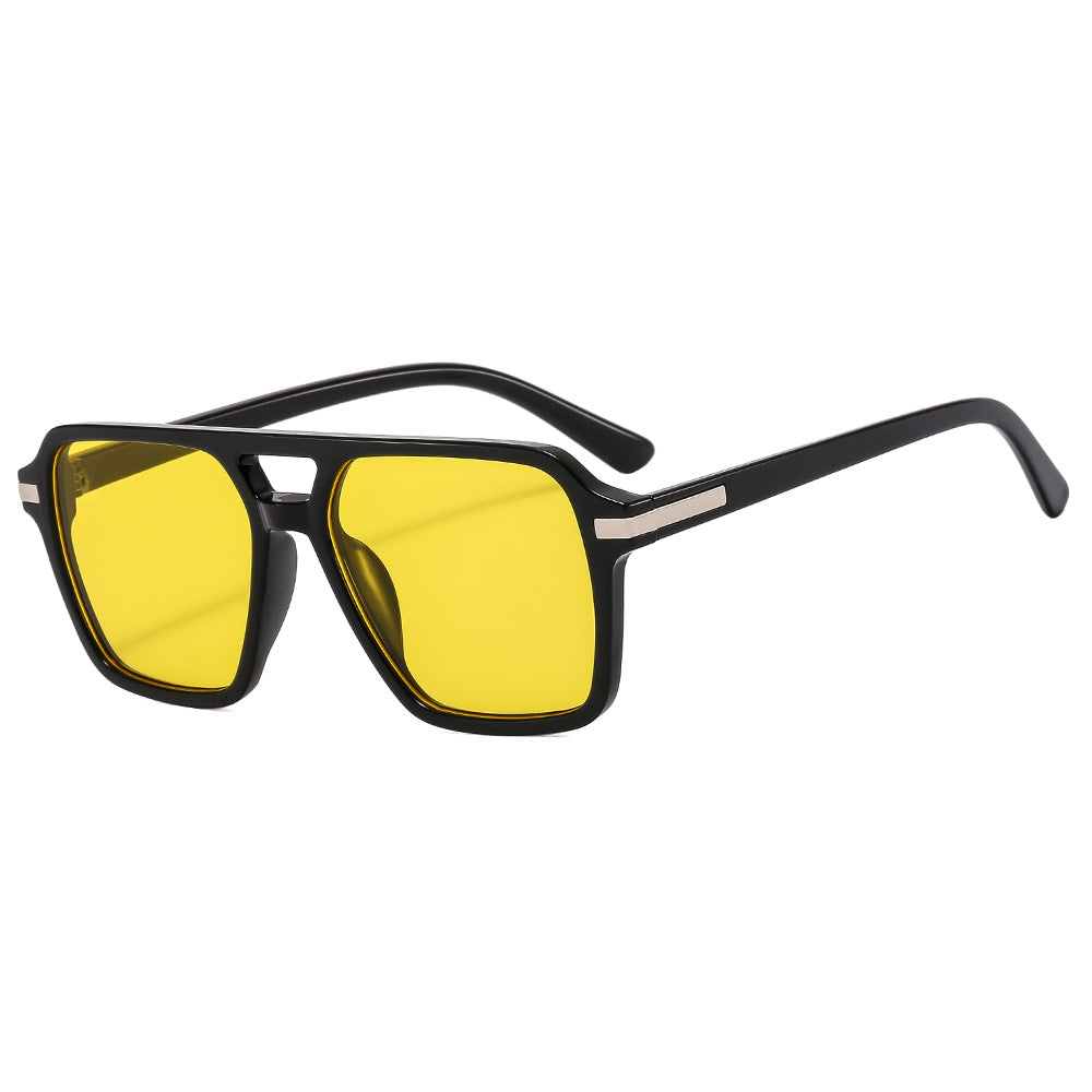 Women's fashionable square sunglasses with elegant metal finish Kalsten