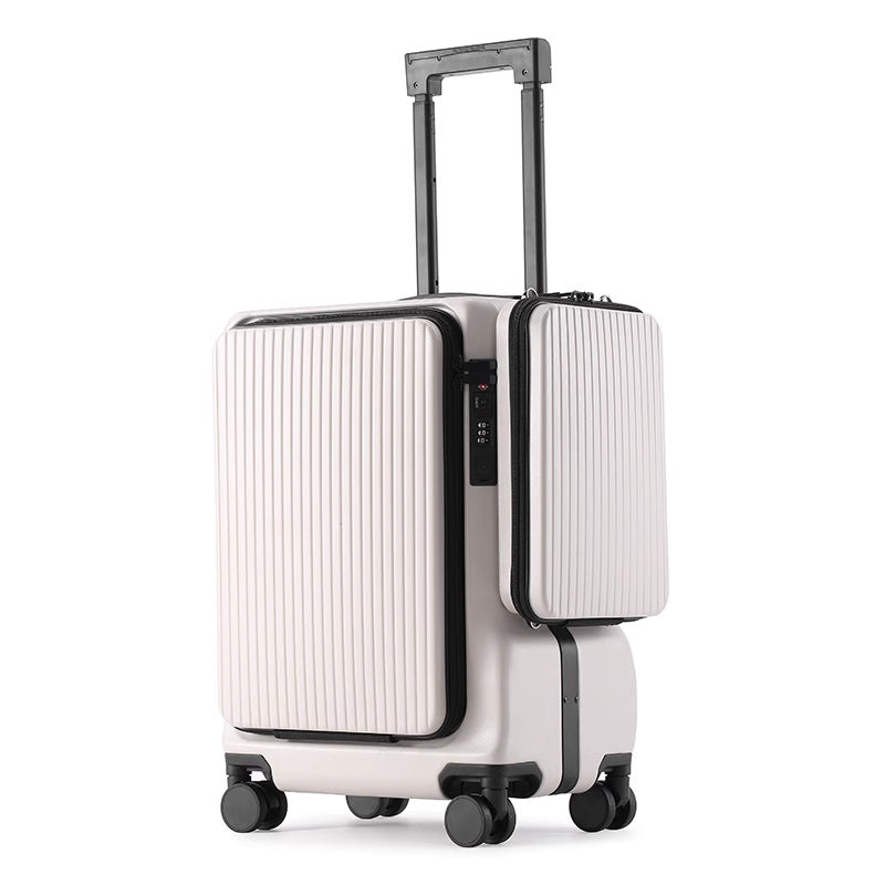 Versatile Expandable Dual-Compartment Hard-Shell Travel Trolley