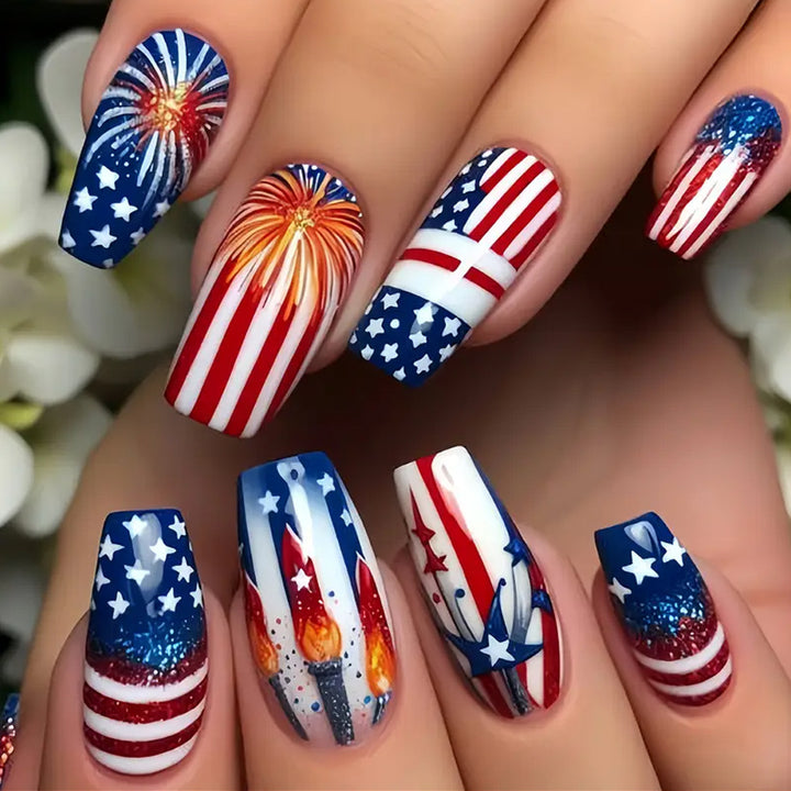 Patriotic Nail Art Decoration Set Kalsten