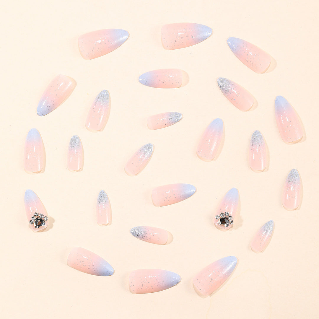 Stunning 3D Glitter Stiletto Nail Art Extensions Kalsten