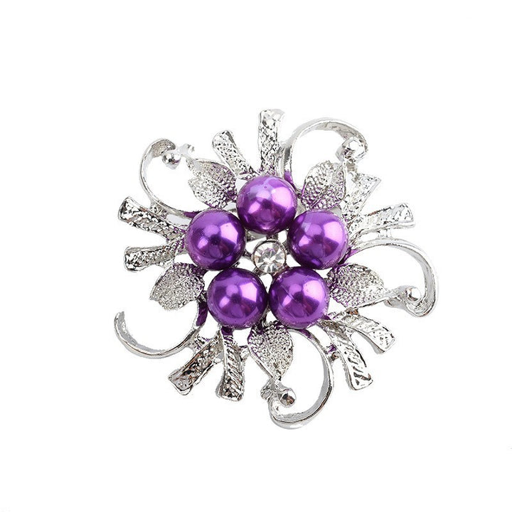 Glamorous brooch with pearl set Kalsten