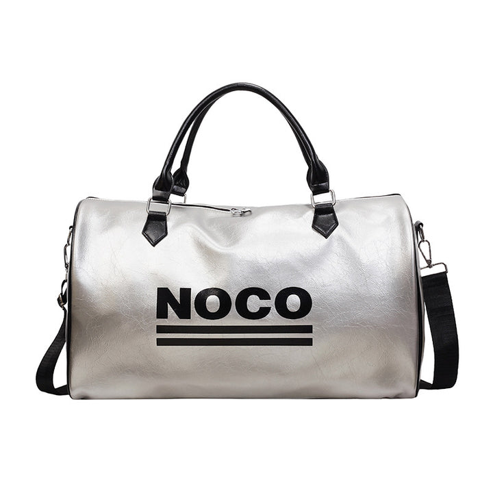 Sleek Metallic Travel Duffel