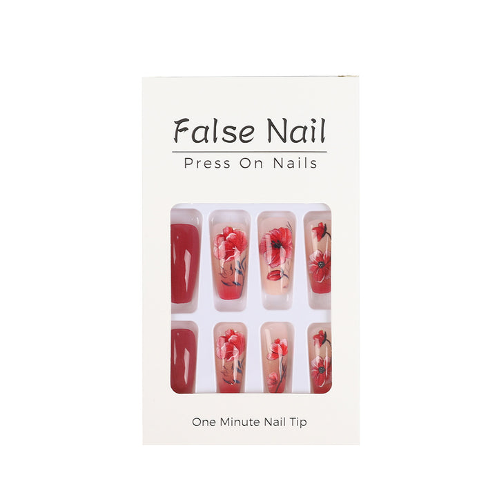Artificial Nails Set with Floral Design Kalsten
