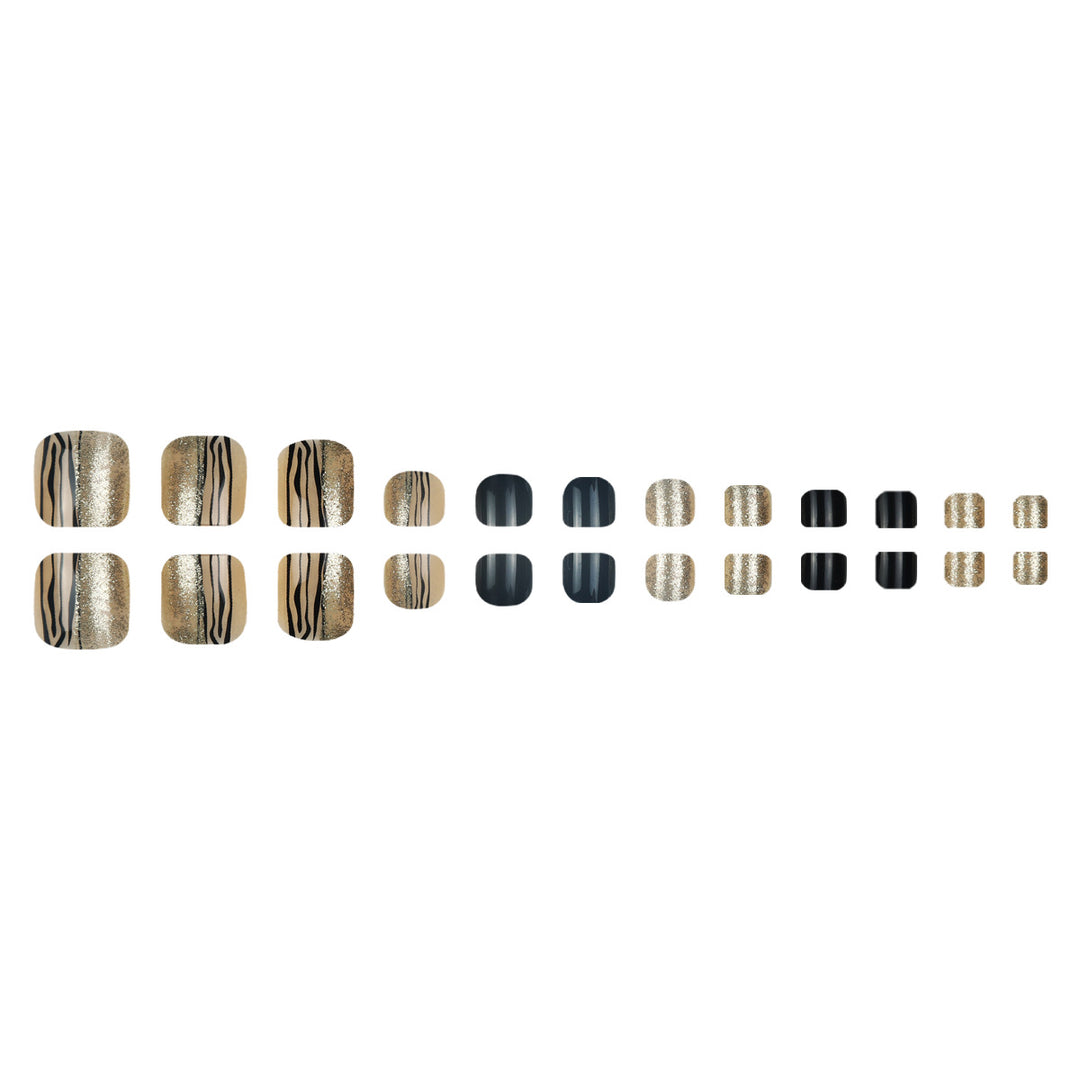 Stylish Decorative Press-On Toenails Kalsten