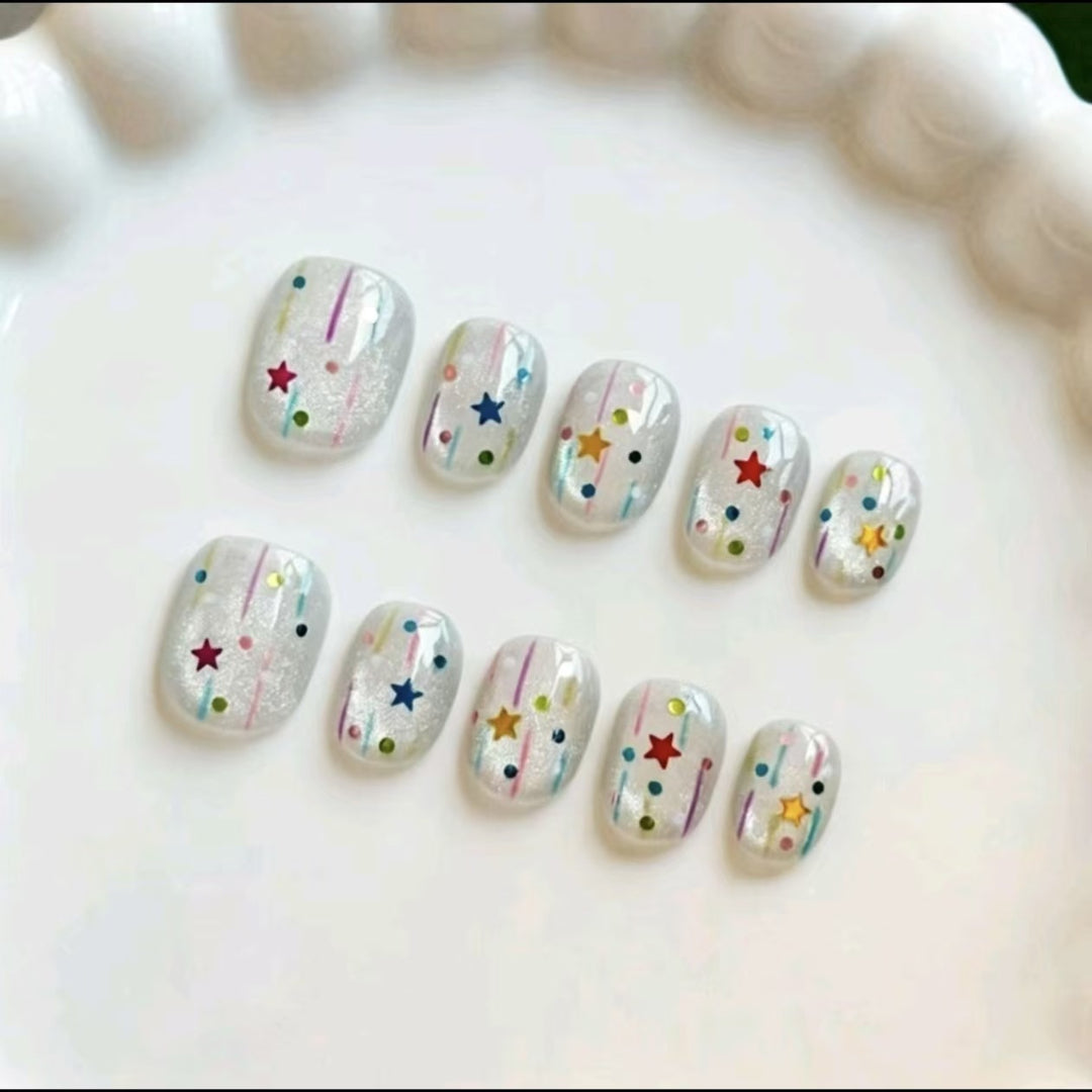 Floral Design Press-On Nails Kalsten