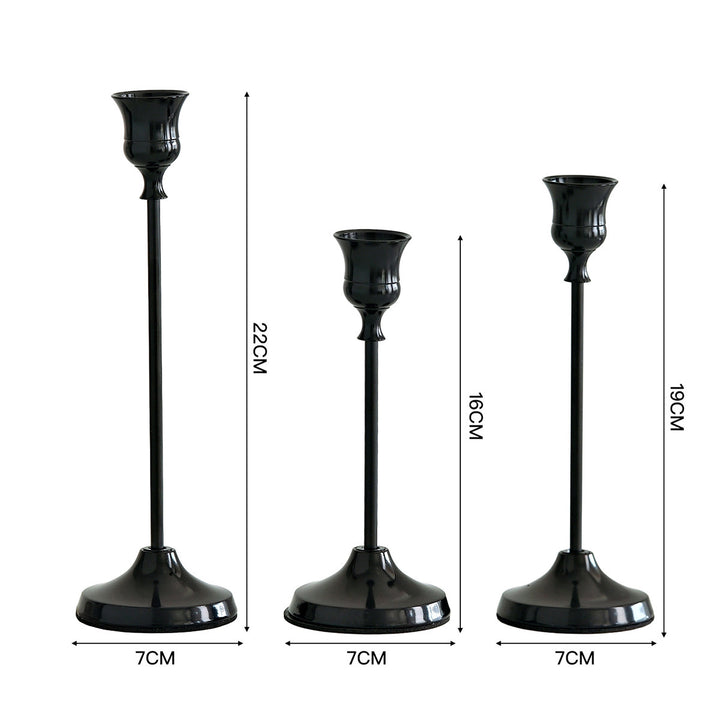 Elegant Gold Candle Holders Set