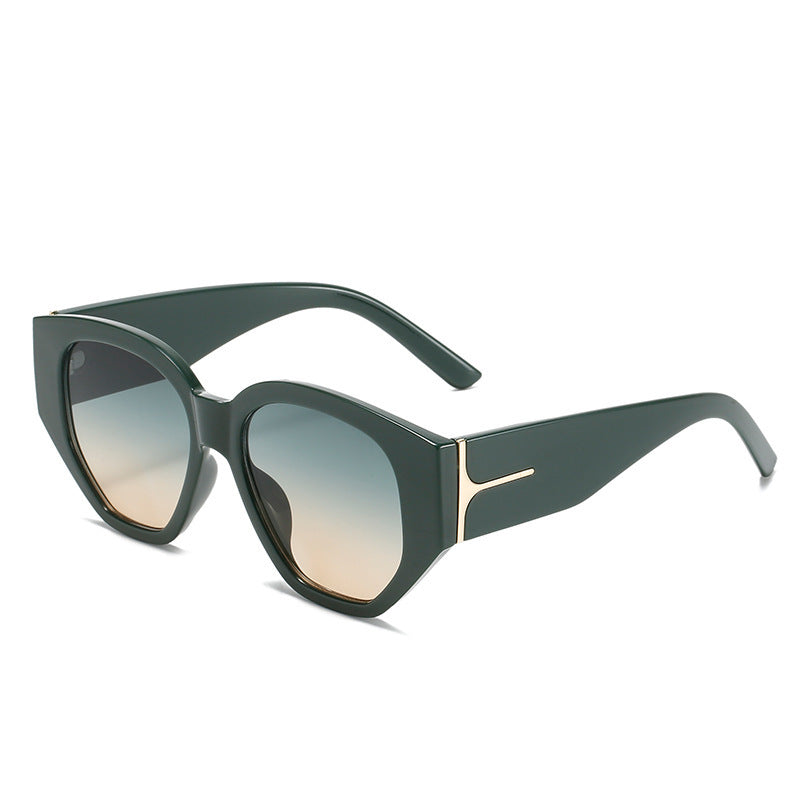 Fashionable Cat-Eye Sunglasses with Unique Geometric Frame Kalsten