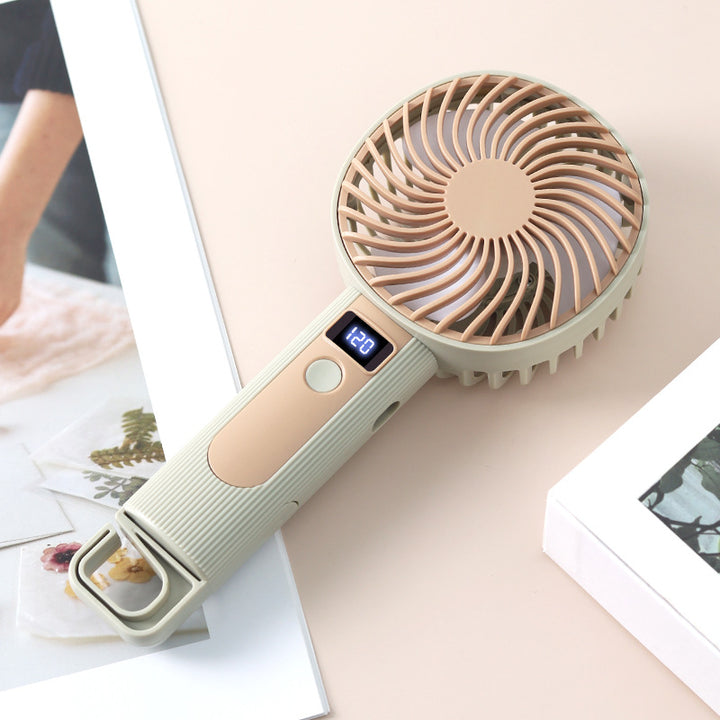 Ladies portable handheld fan with LCD display Kalsten