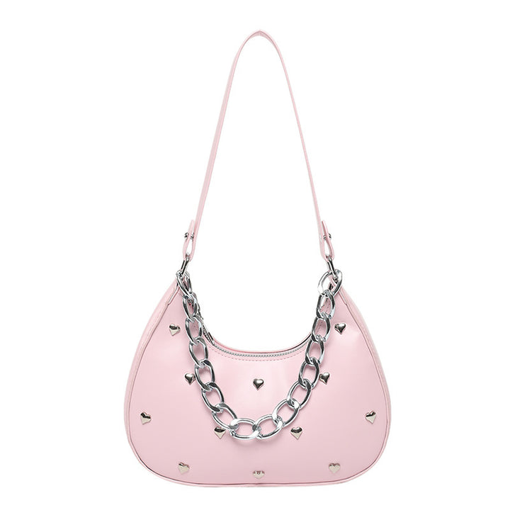 Chic Heart-Embellished Shoulder Bag Kalsten