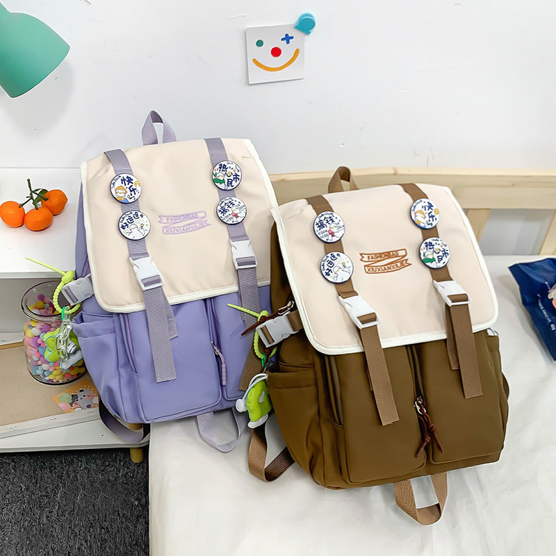Whimsical Character Print Backpack
