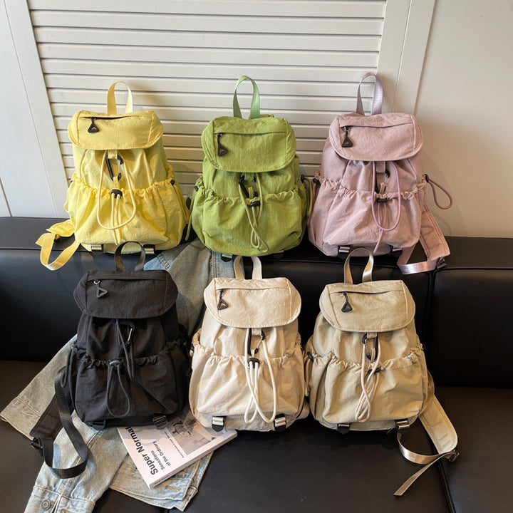 Leisure backpack with elastic drawstring and practical side pockets Kalsten