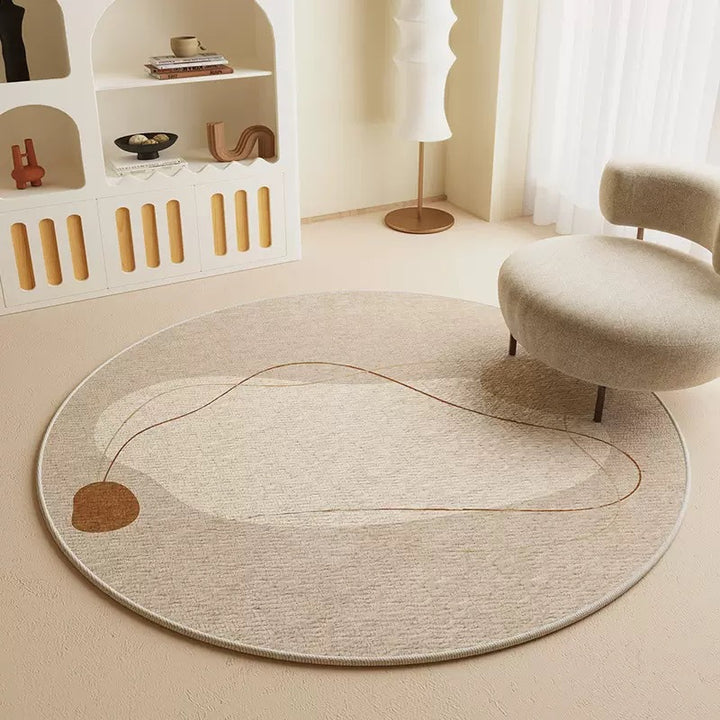 Round Textured Area Rug