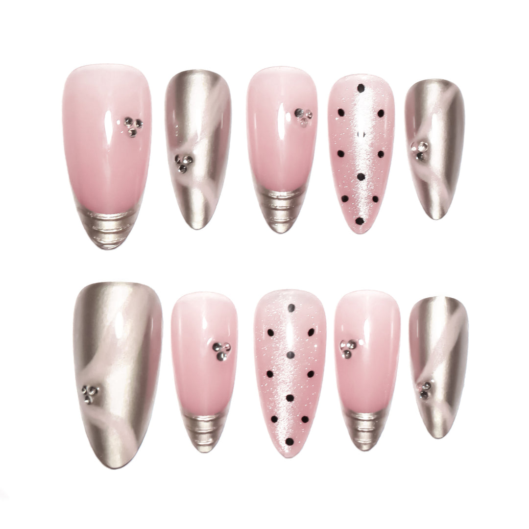 Artful Nail Extensions with Filigree Accents Kalsten