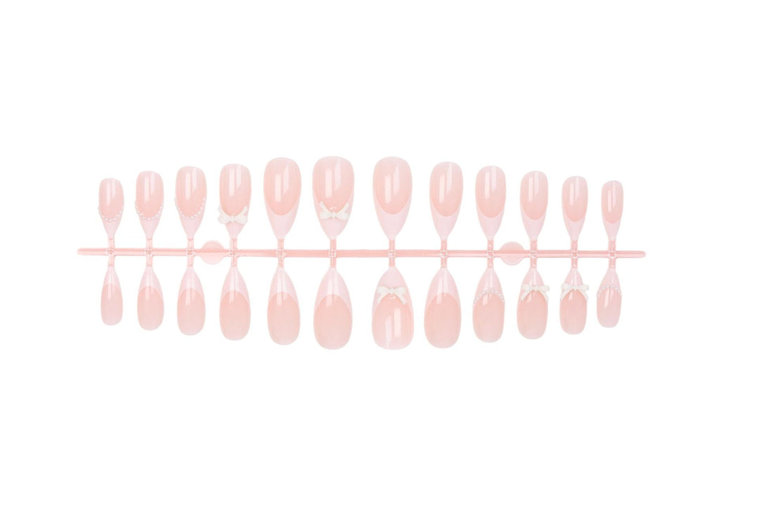 Artificial nail set with elegant bows and tips Kalsten