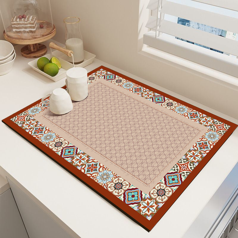 Elegant Mosaic Pattern Kitchen Mat Kalsten