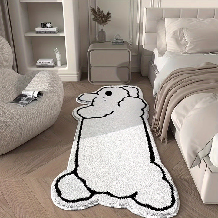 Cartoon Character Shaped Plush Area Rug