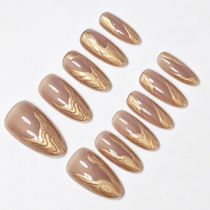 Premium Marble Design Press-On Nail Set Kalsten