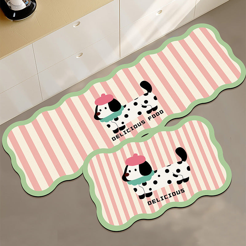 Cute Animal-Themed Kitchen Mat Set