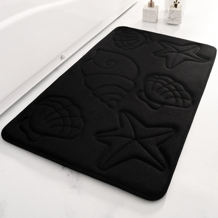Coastal-Themed Shell Design Bath Rug Kalsten
