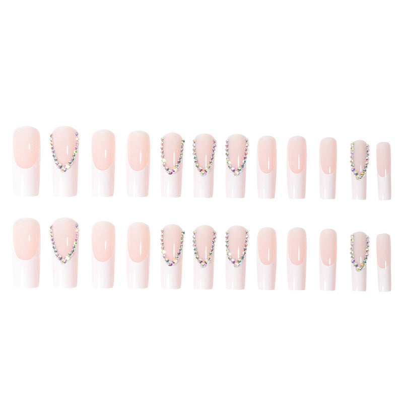 Luxurious Rhinestone Embellished Long Stiletto Press-On Nails Kalsten