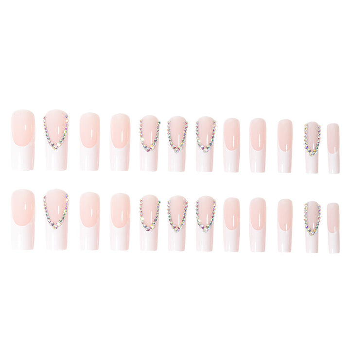 Luxurious Rhinestone Embellished Long Stiletto Press-On Nails Kalsten