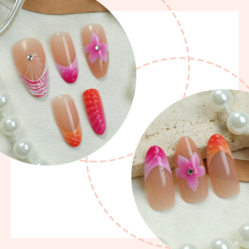 Floral Embellished Press-On Nail Set Kalsten 1788495993