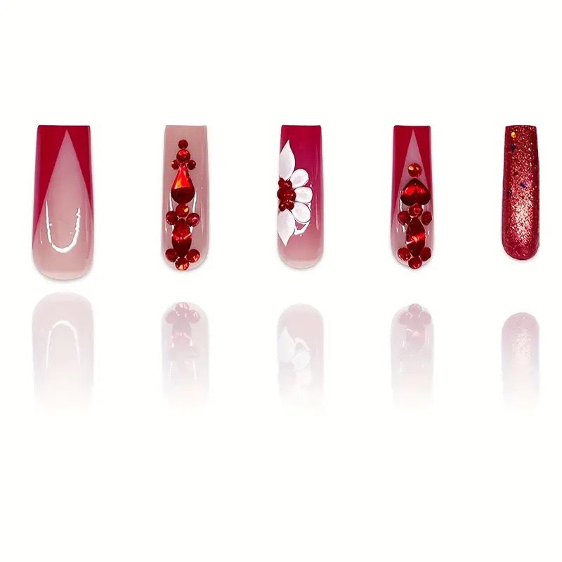 Decorative Rhinestone Press-On Nail Art Kalsten