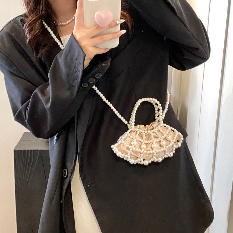 Pearl-Embellished Evening Clutch