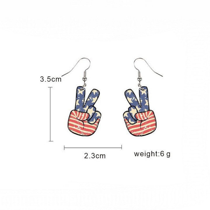 Women's eye-catching statement earrings can shape with flag motif Kalsten