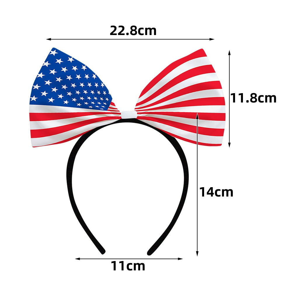 Women's decorative bow headband with oversized fabric bow and flexible headband Kalsten