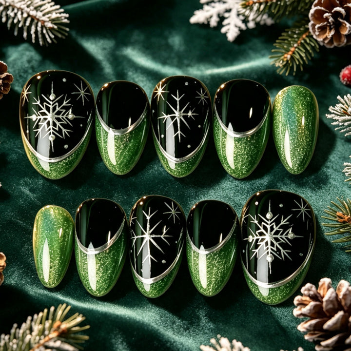 High-quality artificial nails in winter design Kalsten