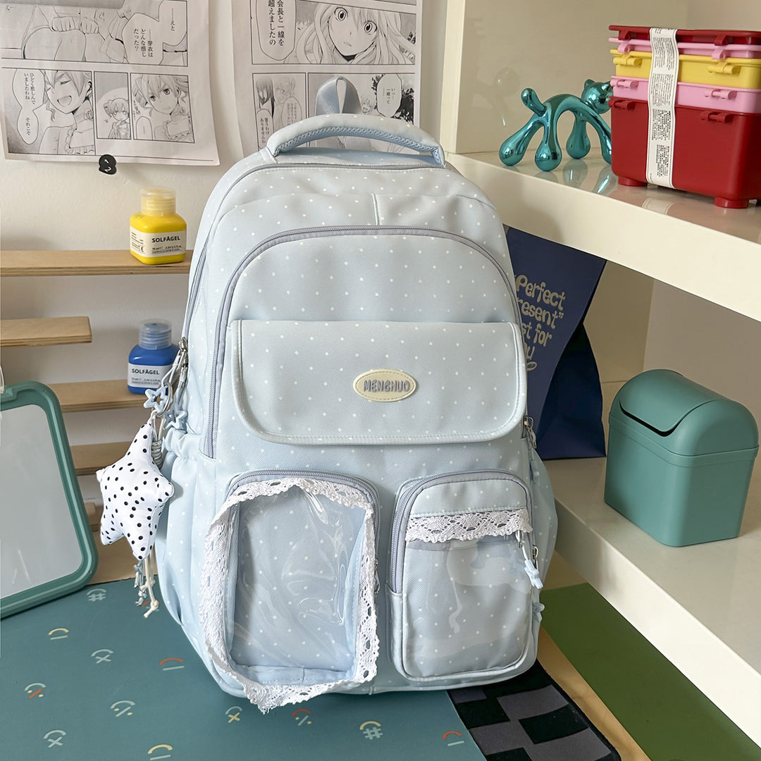 Cute Decorative Polka Dot School Backpack Kalsten