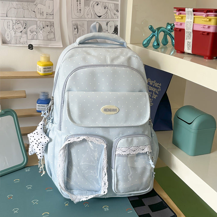 Cute Decorative Polka Dot School Backpack Kalsten