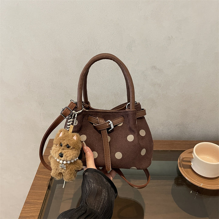 Stylish Polka Dot Handheld Tote Bag