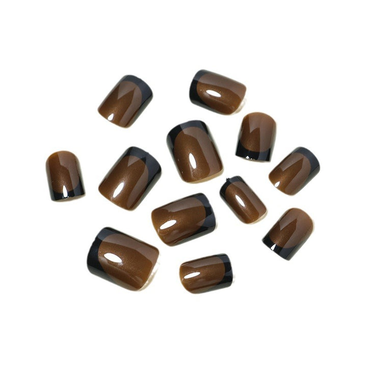 Glossy French Tip Press-On Nails Kalsten