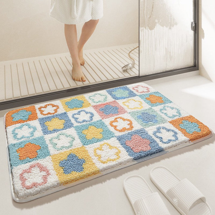 Whimsical Rainbow Bath Mat