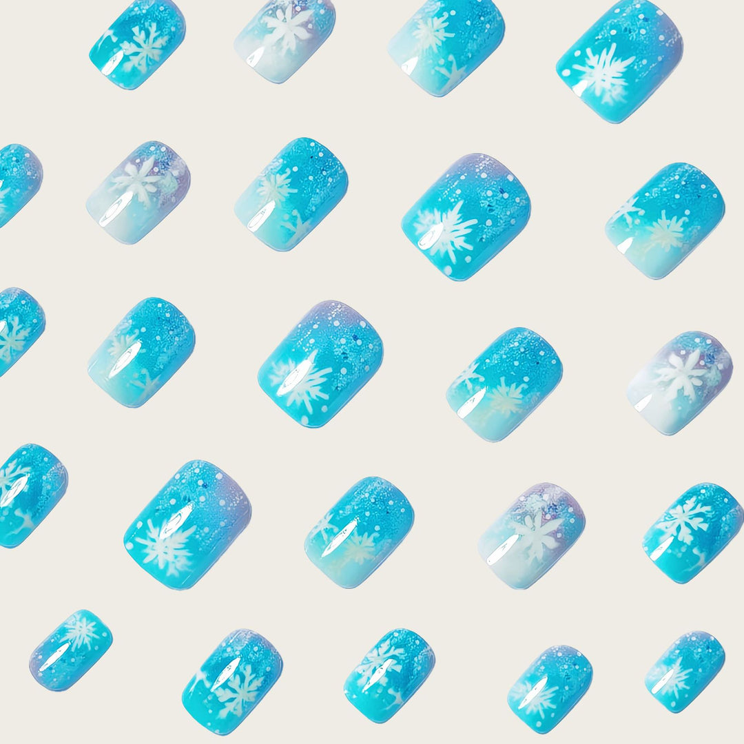 Seasonal Snowflake-Themed Press-On Nail Set Kalsten