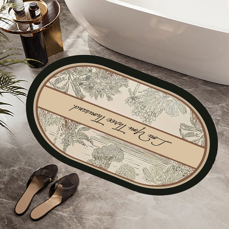 Floral Patterned Bath Mat