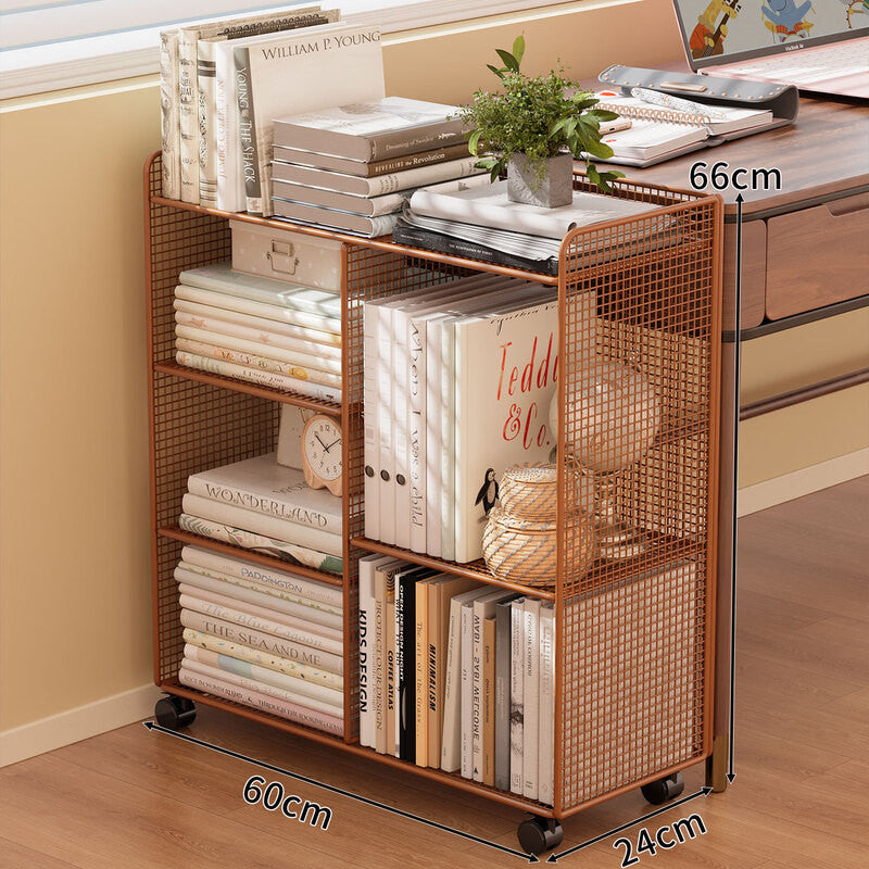 Modern Wire Mesh Bookshelf Organizer Kalsten