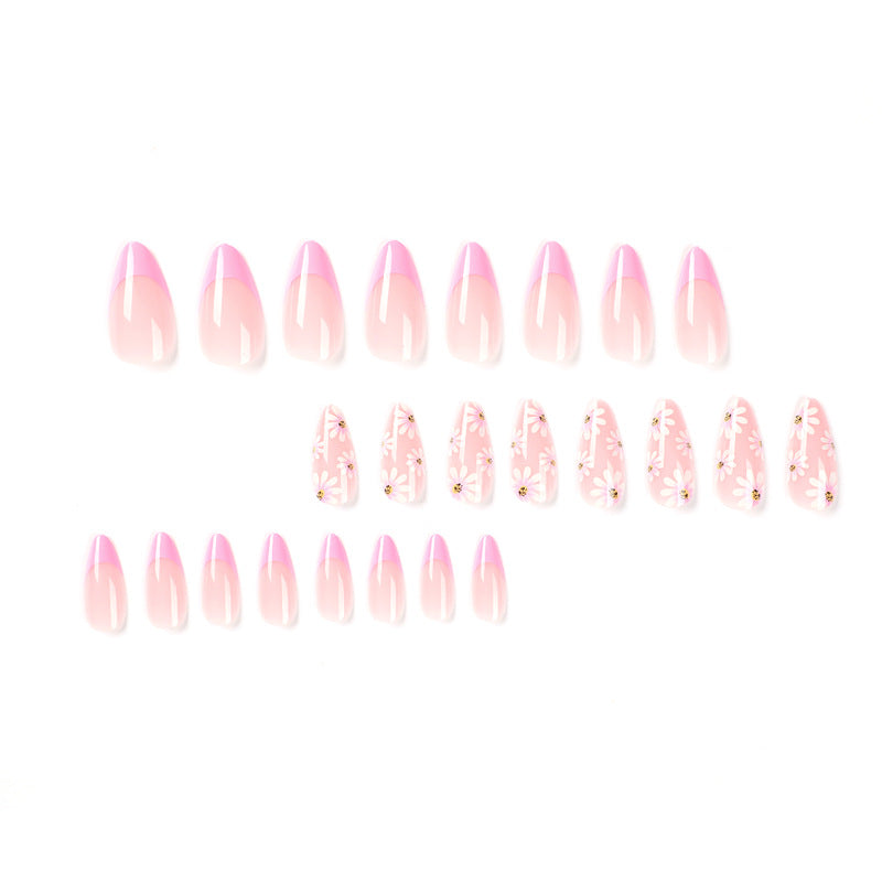 Artful Nail Extensions with Floral Design Kalsten