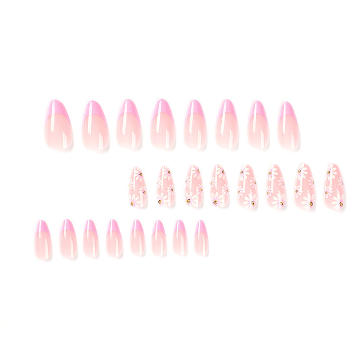 Artful Nail Extensions with Floral Design Kalsten