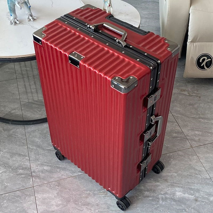 Hard-shell suitcase with integrated combination lock and silent wheels Kalsten
