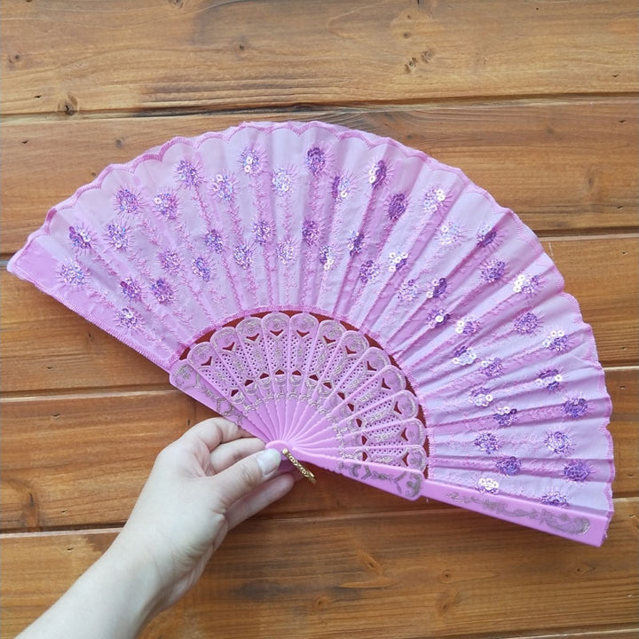 Women's high-quality lace fan with artistic floral motifs Kalsten