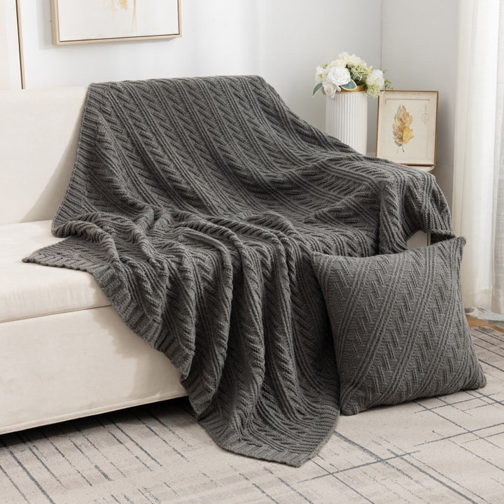 Luxurious Textured Knit Blanket
