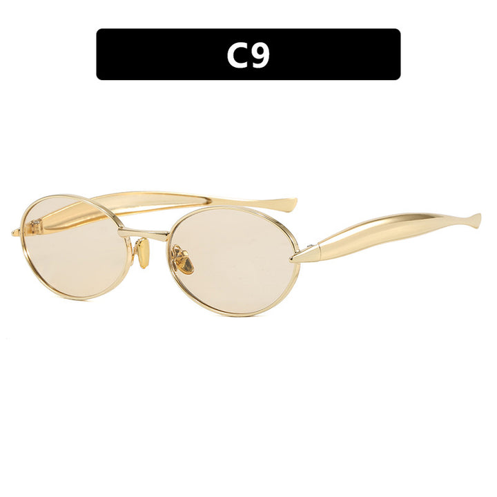 Women's fashionable sunglasses with oval frame and sparkling details Kalsten