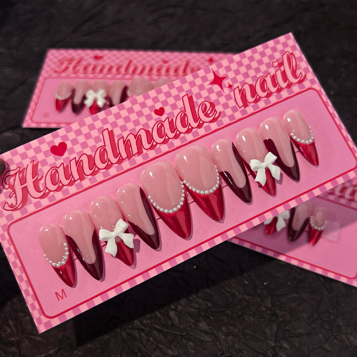 Artificial acrylic nails with detailed floral accents Kalsten